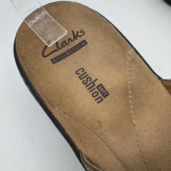 Clarks Sandals‎ Womens Size 10 Delana Fenela Wedge Heel Sandal Snake Print - Picture 2 of 10